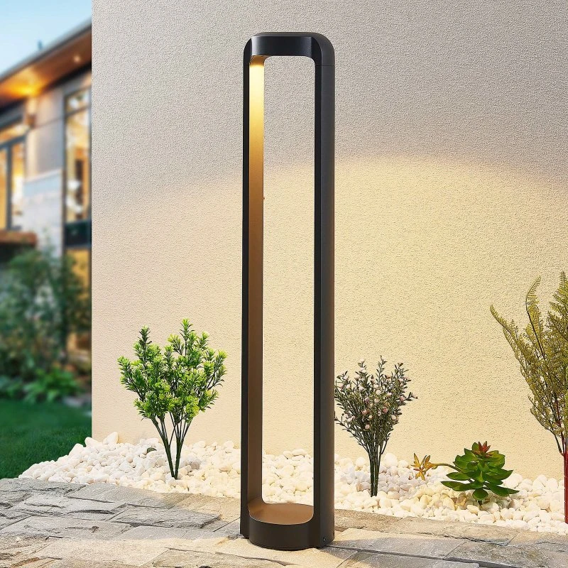 Lucande Bolardo Luminoso LED Habsa 80 cm - Antracita