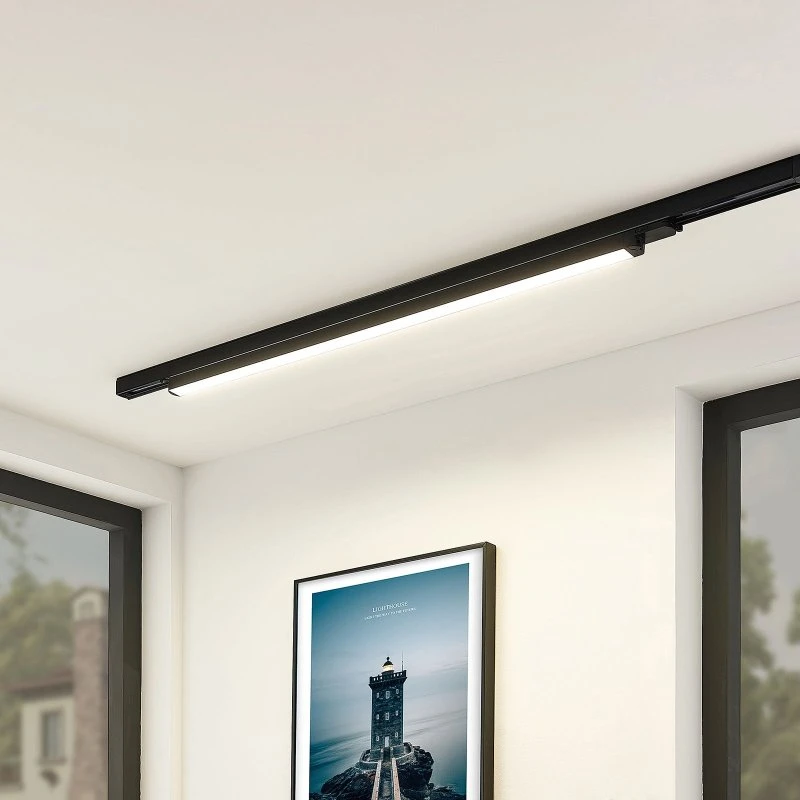 Lámpara de riel LED Arcchio Harlow, negra, 109 cm, 4000 K