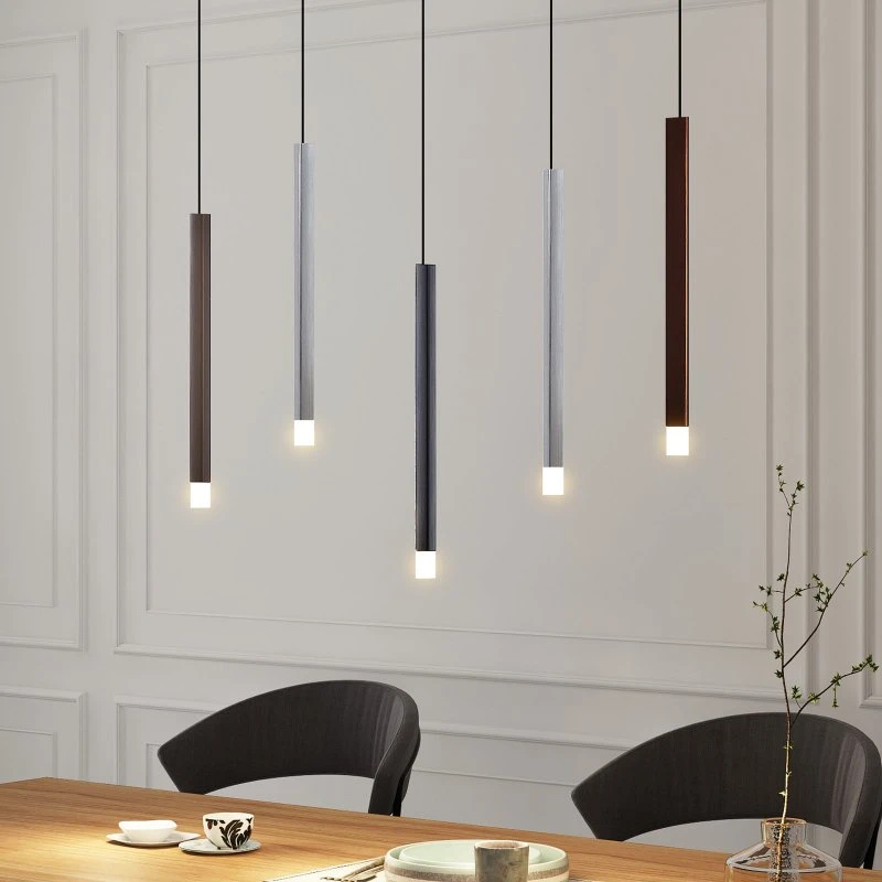 Lámpara colgante LED Lucande Stoika, 88 cm, 5 luces, metal
