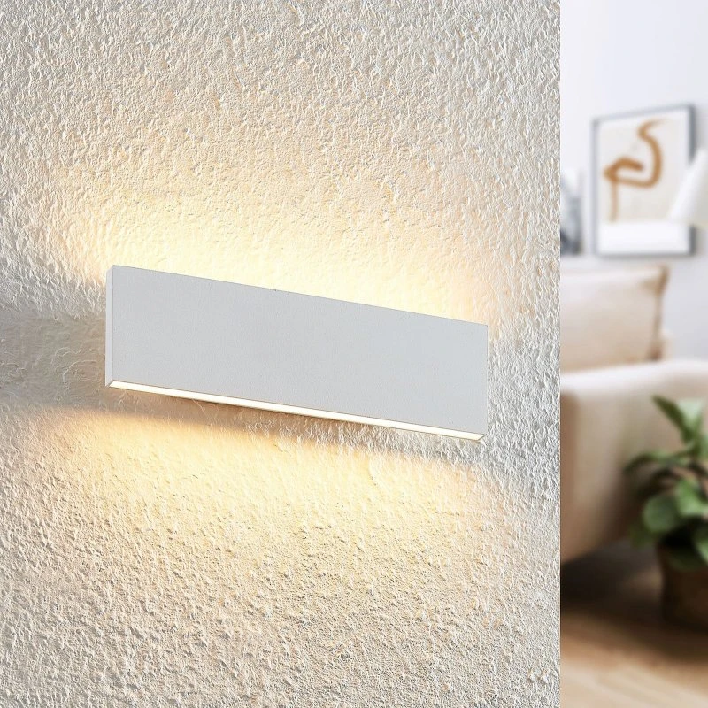 Lindby Aplique de Pared LED Ignazia, 28 cm, Blanco, Metal
