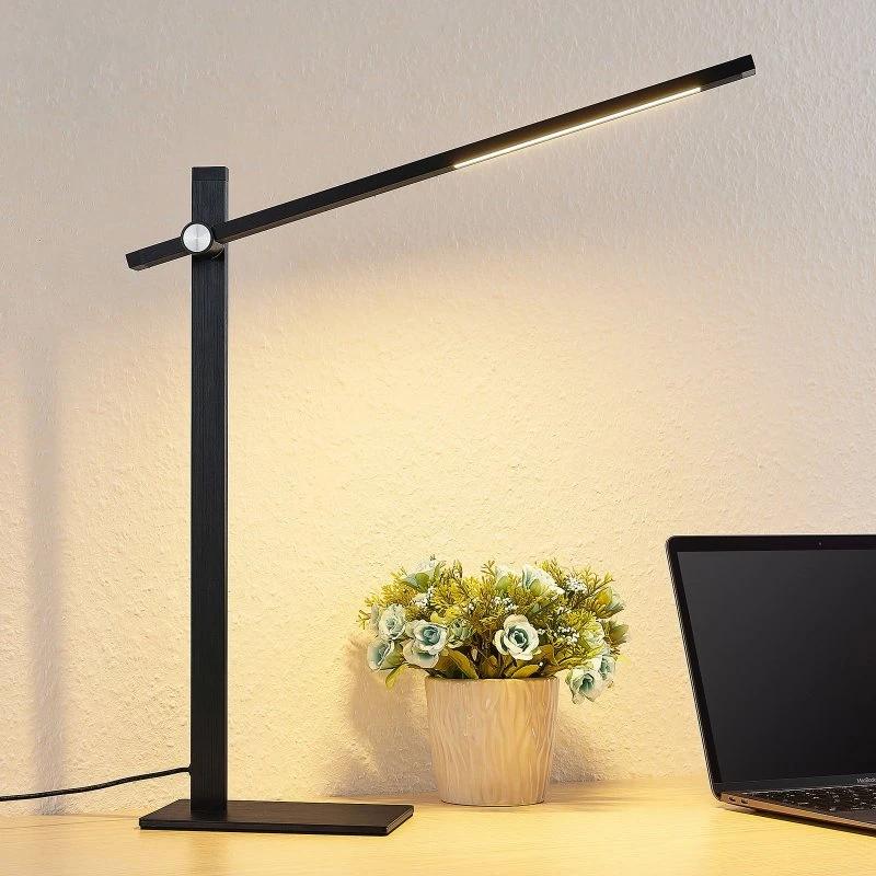 Lucande Wasko Lámpara de Mesa LED Regulable - Negro