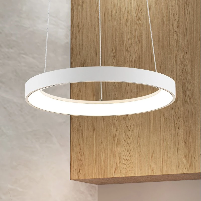 Lámpara colgante LED Vivy Arcchio, blanca, Ø 38 cm, metal