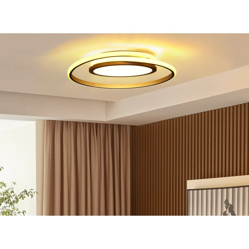 Lámpara LED de techo Lucande Noud, 49 cm, Plata, Atenuable