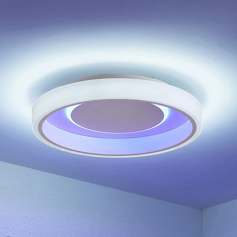 Lámpara de Techo Wikani Lindby - LED RGB y CCT con Control Remoto