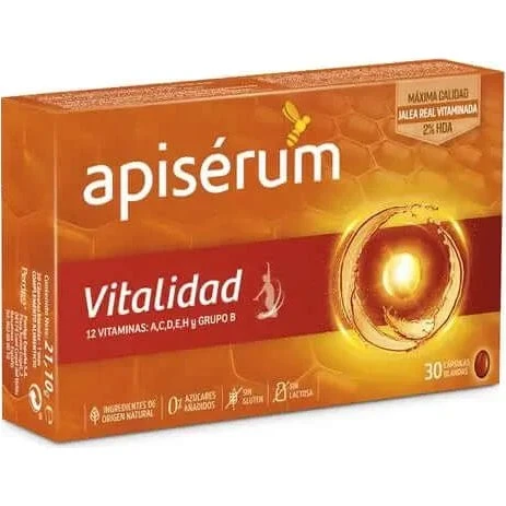 Apisérum Vitalidad 30 Cápsulas Blandas con Jalea Real