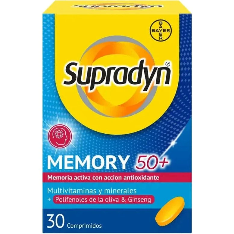 Supradyn Memoria 50+ 30 Comprimidos con Ginseng y Polifenoles