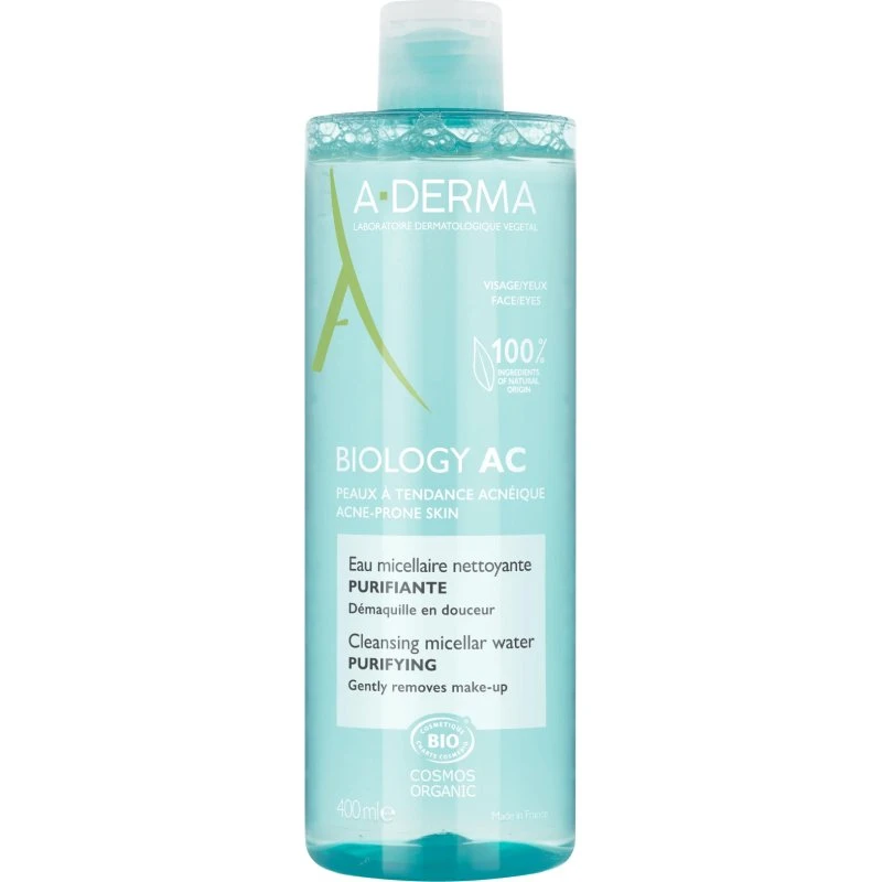 A-Derma Biology AC Agua Micelar Purificante para Piel Grasa 400ml