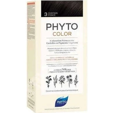 Phyto Tinte Permanente Phyto Color Tono 3 Castaño Oscuro 50 ml