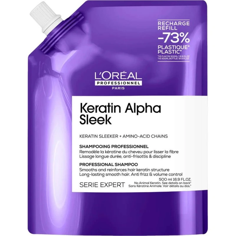 L’Oréal Professionnel Keratin Alpha Sleek Shampoo Refill 500 ml