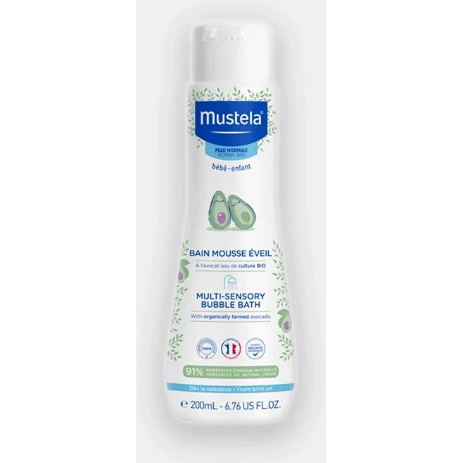 Mustela Baño de Burbujas Multi-Sensorial con Aguacate BIO 200ml