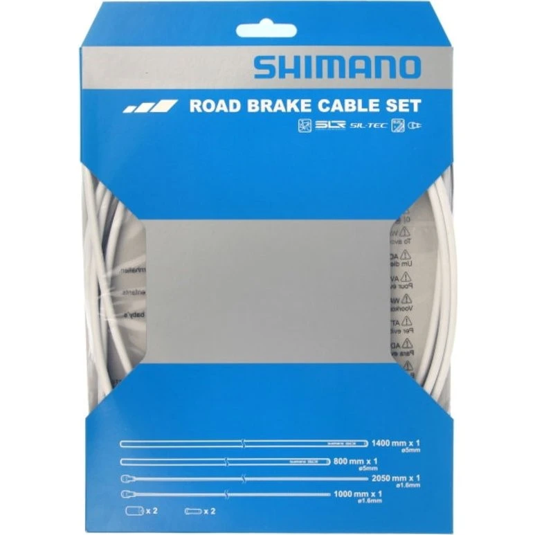 Shimano Race PTFE Juego Cables Freno Blanco
