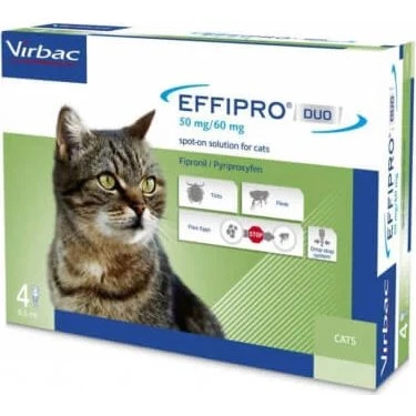 Effipro Duo Cat - 4 Pipetas Antiparasitario para Gatos