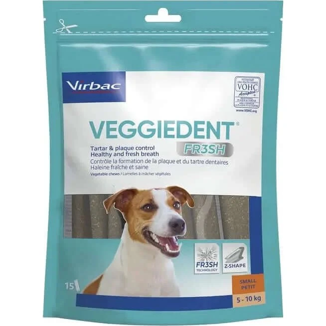 Virbac Veggiedent Fresh S Snacks Dentales Vegetarianos para Perros