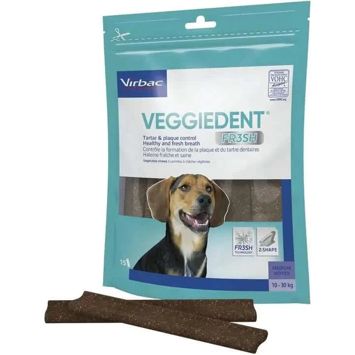 Virbac Veggiedent Fresh M Snacks Dentales para Perros Medianos