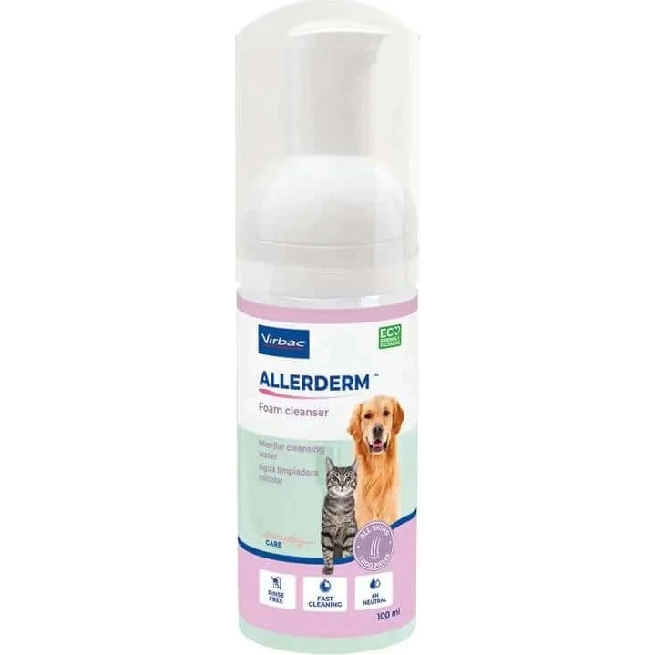 Virbac Allerderm Espuma Limpiadora Sin Aclarado 100 ml