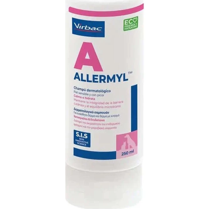 Virbac Allermyl Champú Dermatológico para Perros y Gatos 250 ml