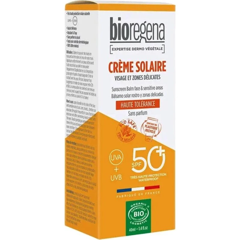 Bioregena Protector Solar Bio SPF50+ Rostro y Zonas Sensibles 40ml
