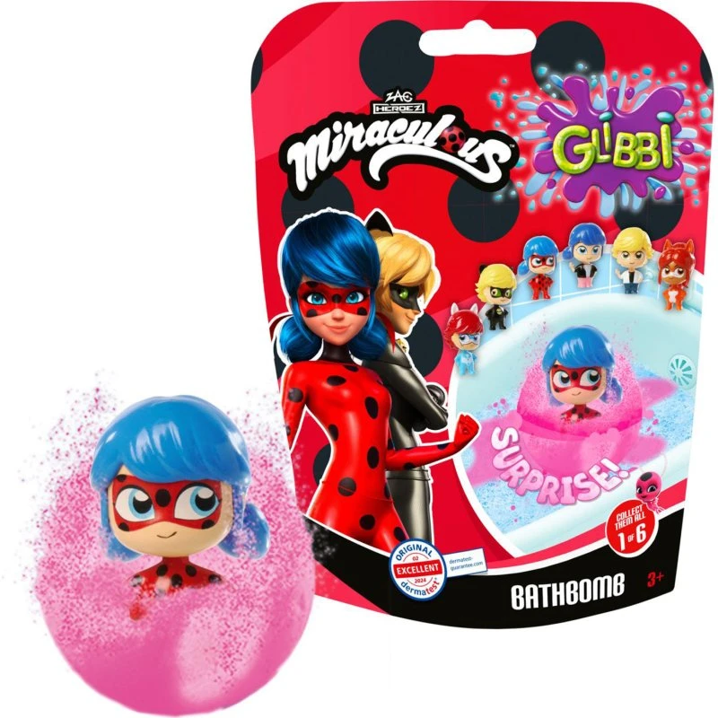 Glibbi Bomba de Baño Sorpresa Miraculous, 100g