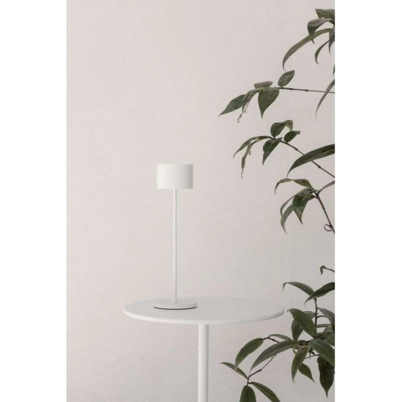 Blomus Farol Lámpara de Sobremesa Portátil Blanco de Aluminio
