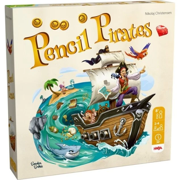 HABA Pencil Pirates - Juego de mesa de aventuras piratas