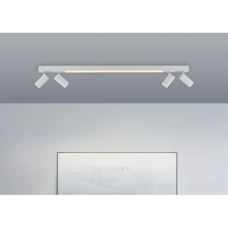 Lámpara LED de techo PURE Lines 120 cm, blanca, CCT con mando