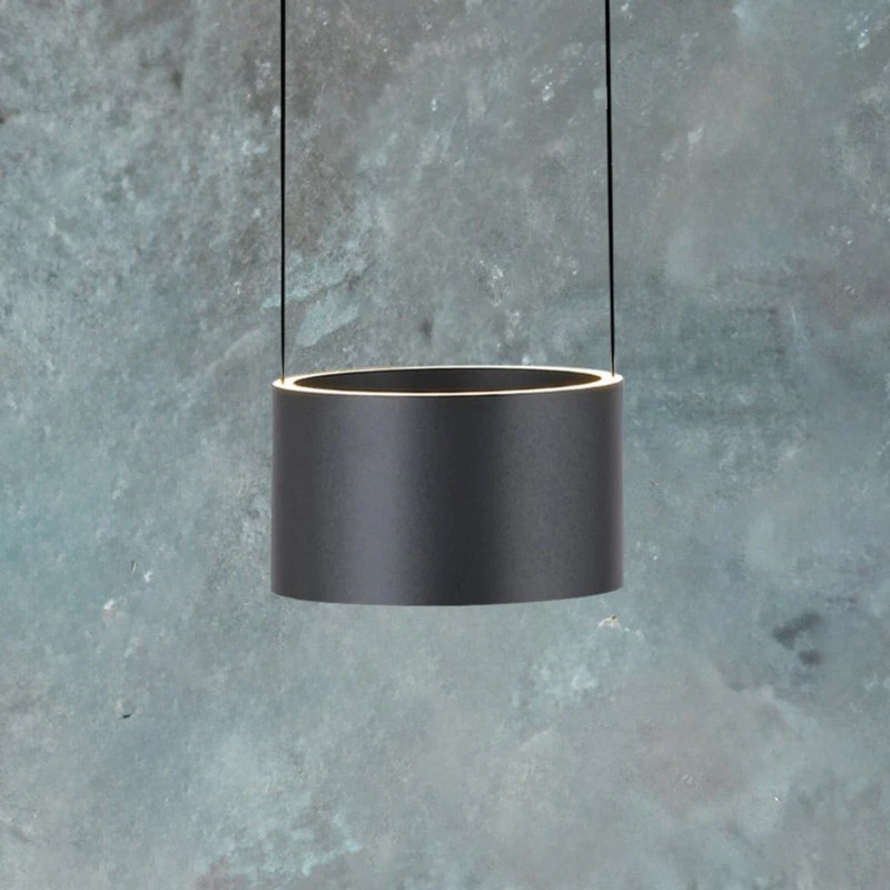 Lámpara colgante LED PURE Clipse gris, Ø 20 cm, CCT, 2 luces