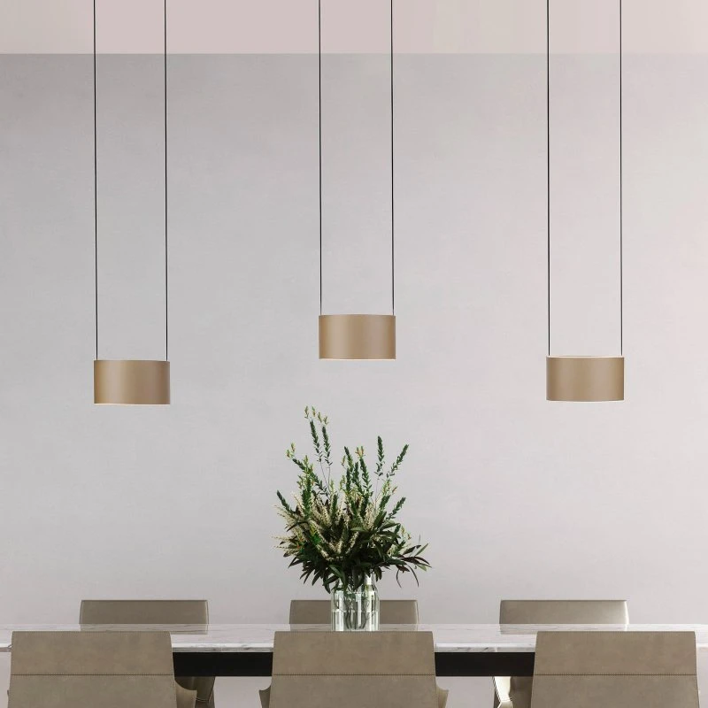 Lámpara colgante LED PURE Clipse Bronce - 110 cm, 6 luces CCT