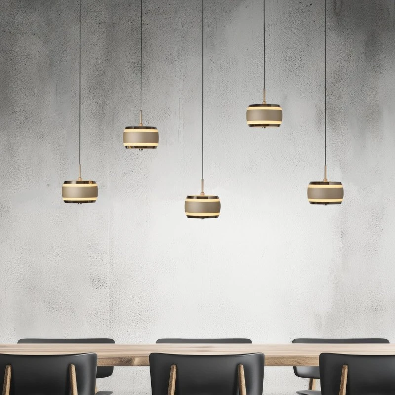 Lámpara colgante LED PURE Falling Rings Bronce 101 cm - 5 Luces