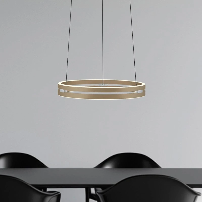 Paul Neuhaus Lámpara Colgante LED E-Loop Bronce Ø 50 cm