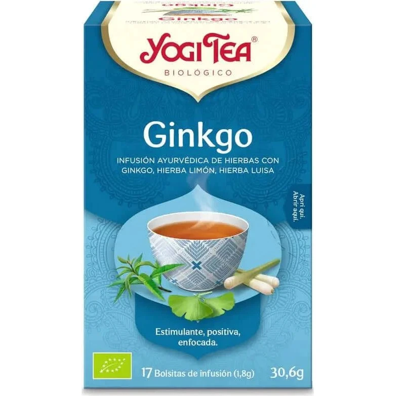 Yogi Tea Ginkgo, 17 bolsitas de 1,8 gramos