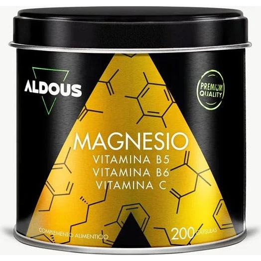 Aldous Magnesio con Vitamina C, B5 y B6 · 200 cápsulas