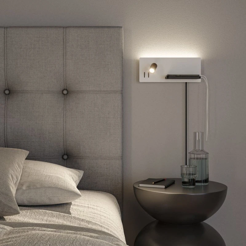 Aplique de pared LED Paulmann Serra, Negro, 2700K, Derecha