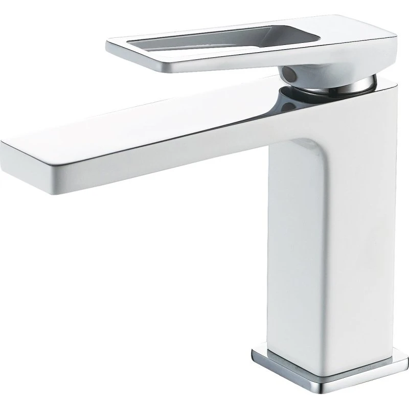 ORIAN Grifo Lavabo Monomando Cromado/Blanco