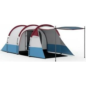 Outsunny Tienda 3 Personas 2 Habitaciones Azul/Naranja