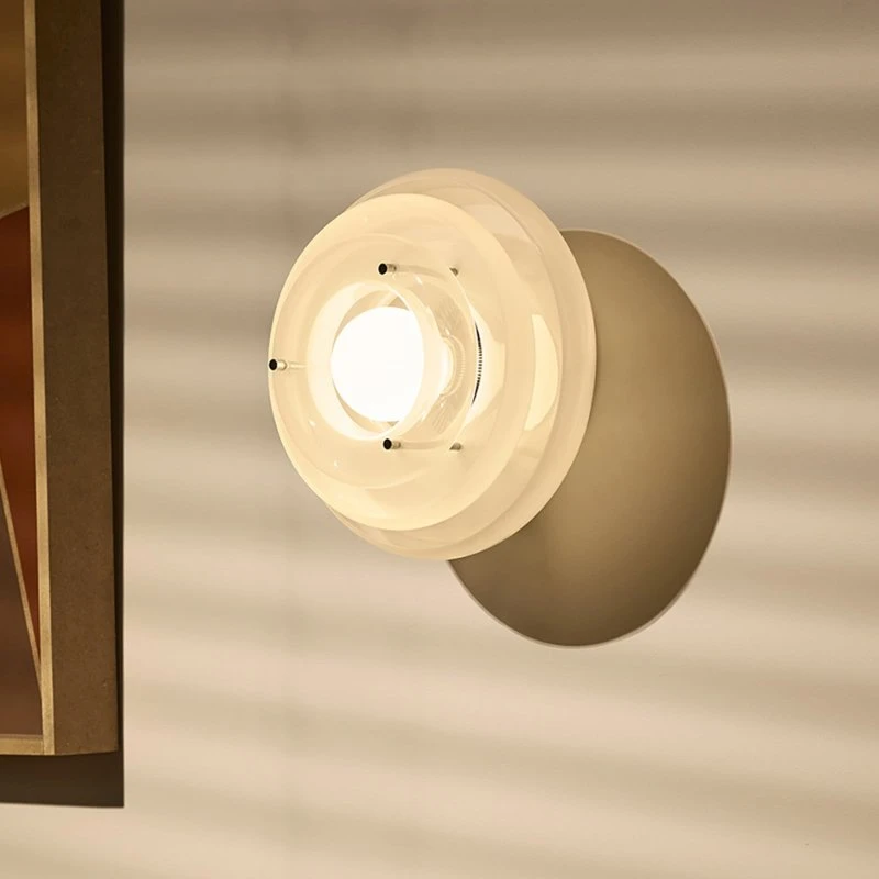 MARKET SET Aplique de pared Sunset Blanco Niebla - Vidrio y Metal