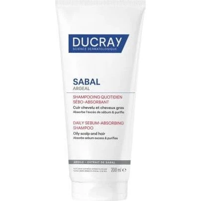 Ducray Sabal Argeal Champú Absorbente de Sebo, 200 ml