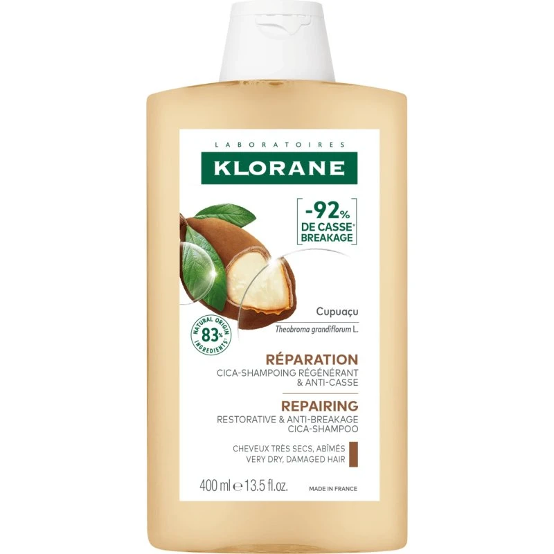 Klorane Champú con Manteca de Cupuaçu Bio para Cabello Muy Seco 400ml