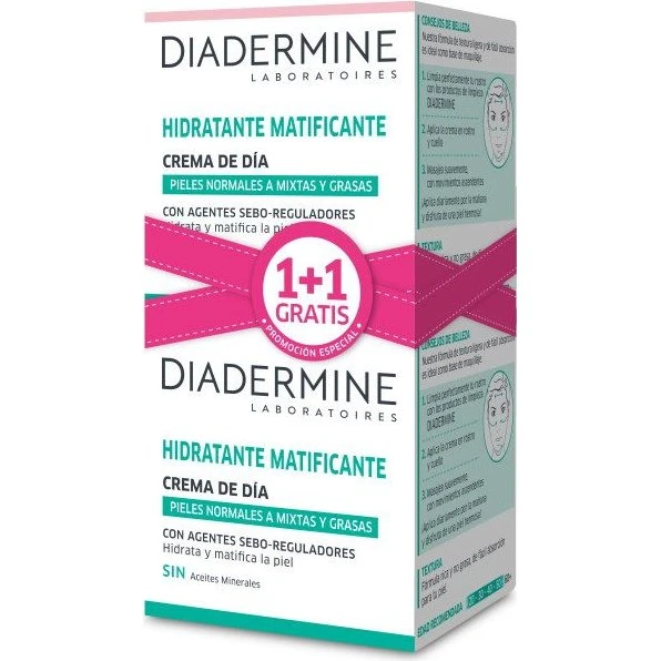 Diadermine Crema Hidratante Matificante Día 2x50ml