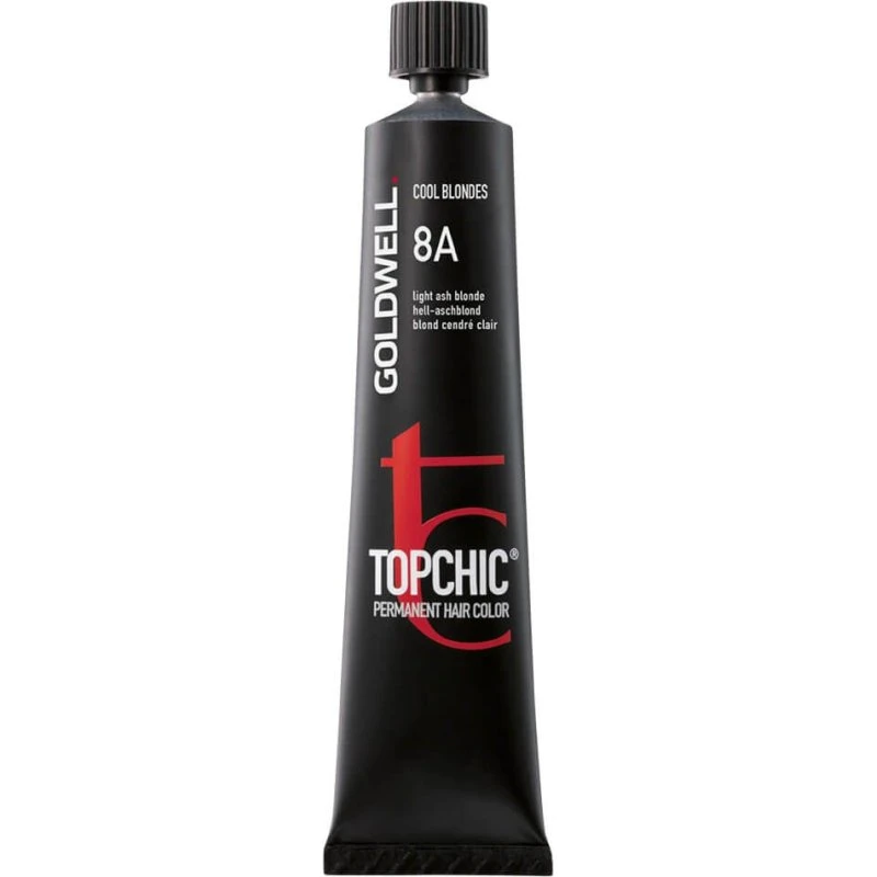 Goldwell Topchic 8A Rubio Ceniza Claro Tinte Permanente 60 ml