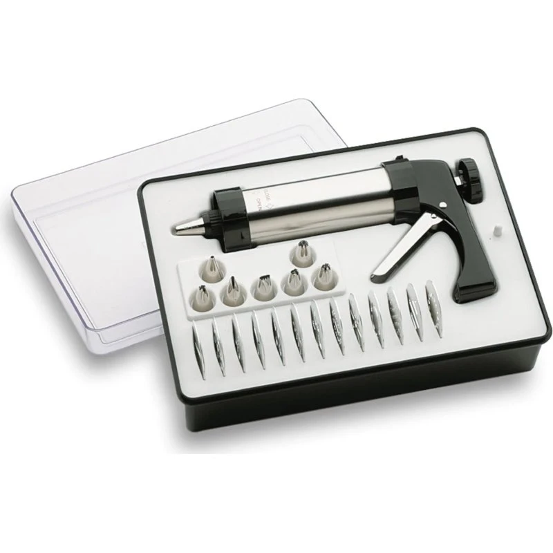 LACOR Juego Pistola para Repostería 68989 de Acero Inoxidable