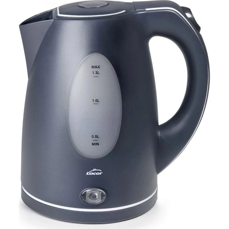 LACOR Hervidor de Agua Gris 1,3L - Acero Inoxidable 2200W