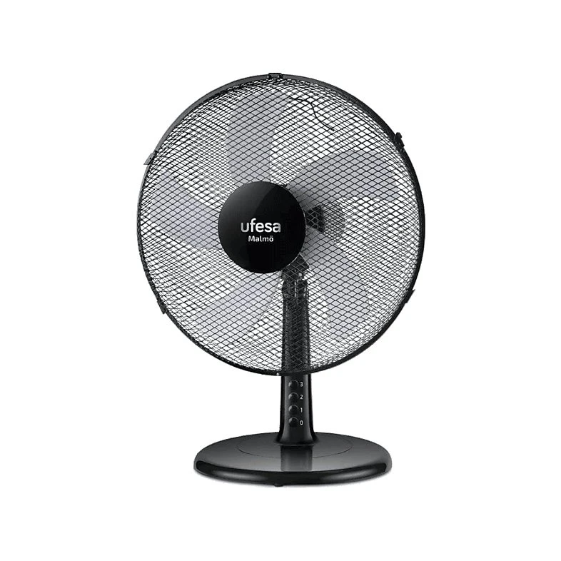 Ufesa Malmö Ventilador de Sobremesa 50W, 40cm, 3 Velocidades, Negro
