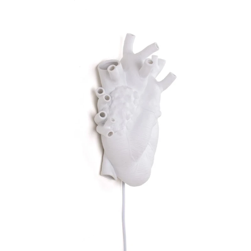 Seletti Heart Lamp - Aplique de Pared de Porcelana con Diseño Hiperrealista
