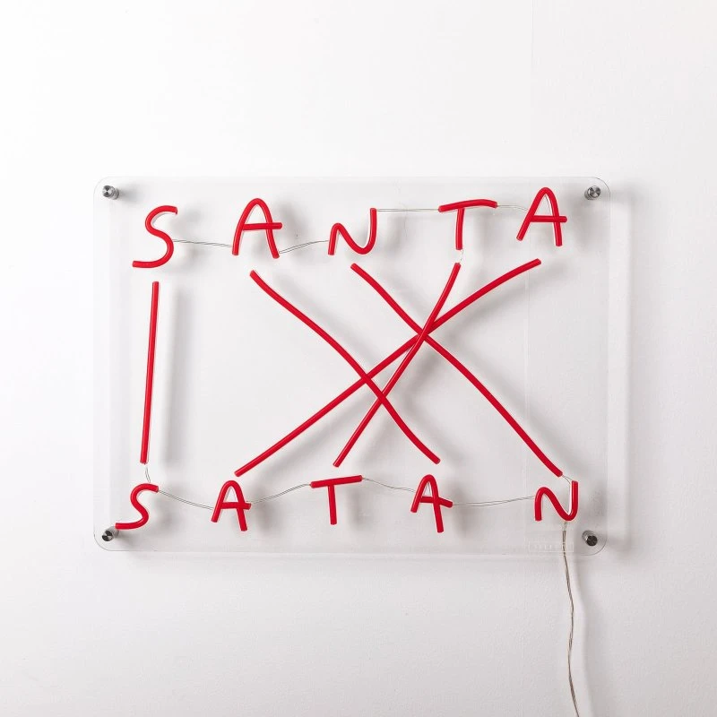 Seletti Santa-Satan LED Sign - Aplique decorativo rojo