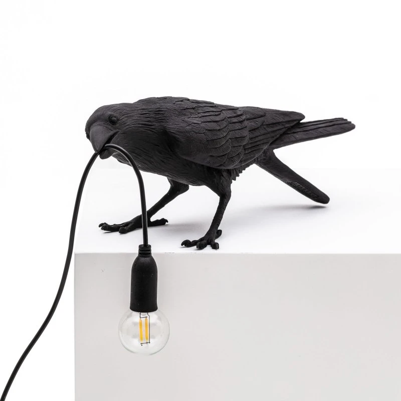 Seletti Bird Lamp Lámpara de Sobremesa Negra