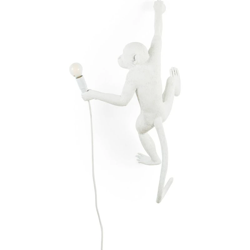 Seletti Monkey Lamp Aplique de Pared Blanco - Diseño Marcantonio