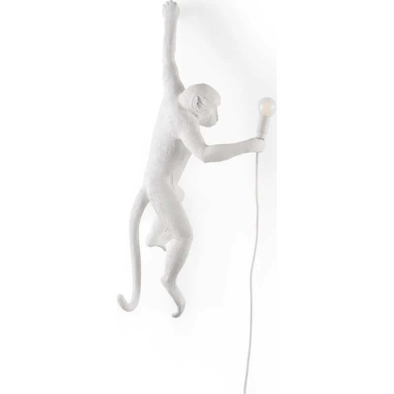 Seletti Monkey Lamp Aplique de Pared Blanco - Diseño Marcantonio