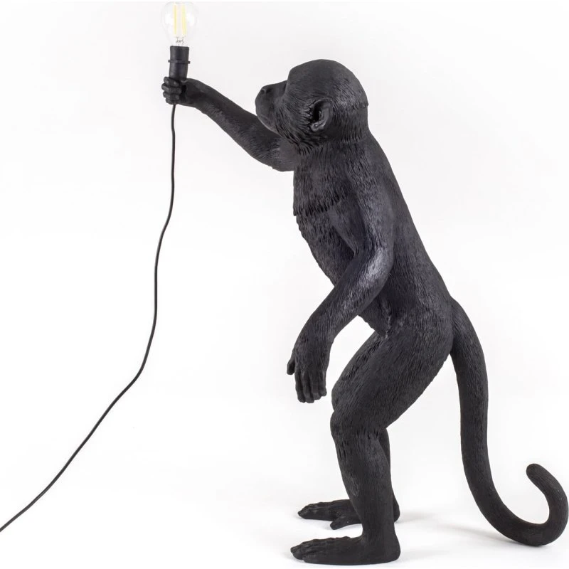 Seletti Monkey Lamp Lámpara de Sobremesa Decorativa Negra