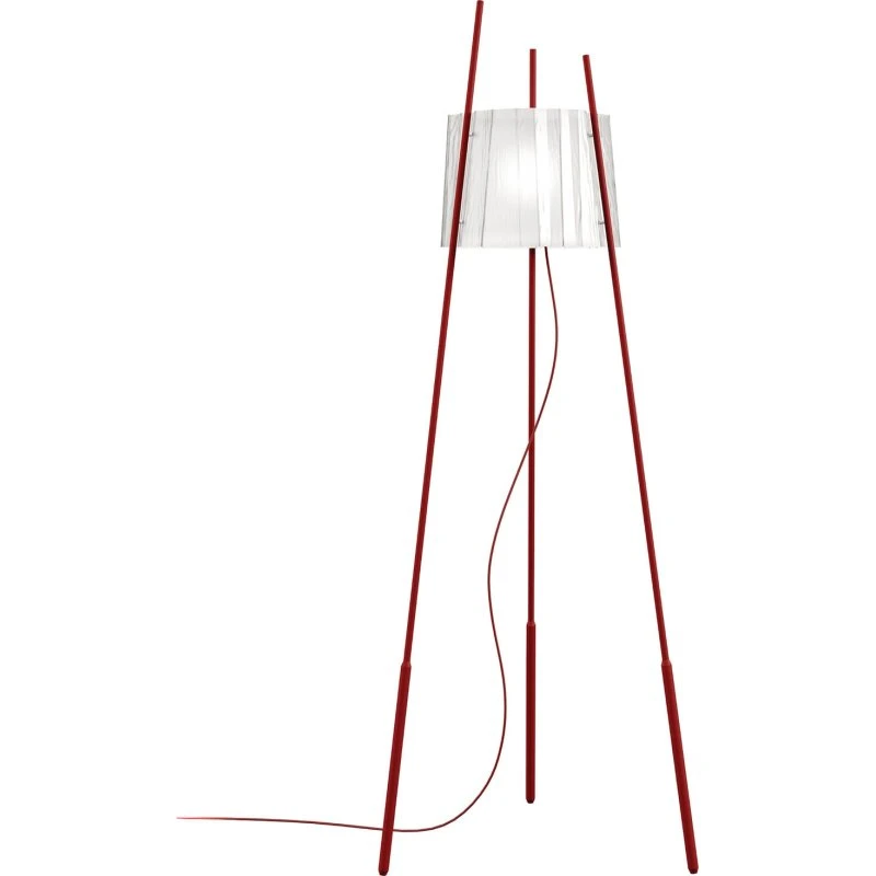 Lámpara de pie Tyla de KDLN, Roja, 165 cm, con Atenuador
