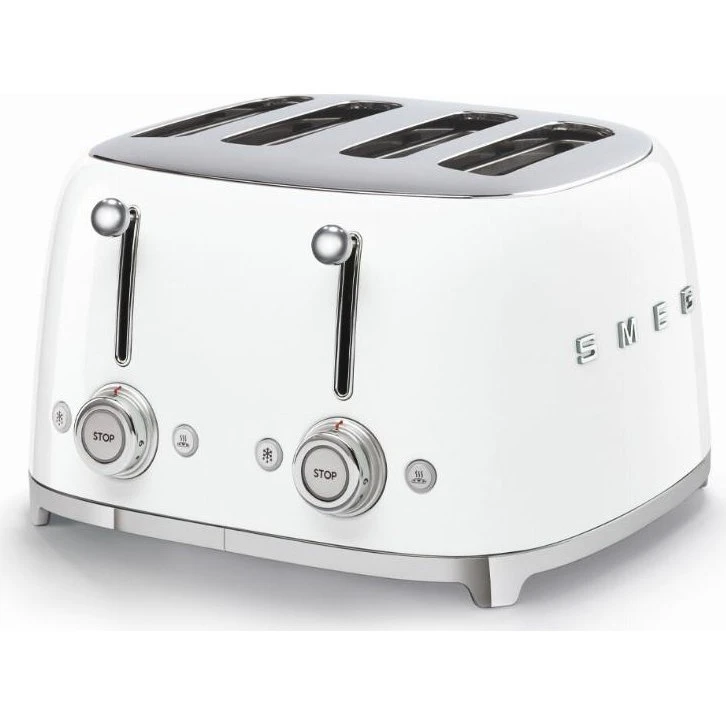 Tostadora Smeg TSF03WHEU 4 rebanadas 2000W Blanca